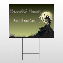Haunted House Reaper Wire Frame Sign