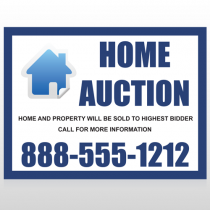 Blue House Auction 253 Site Sign