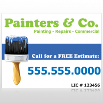 Blue Paint Brush 305 Custom Sign