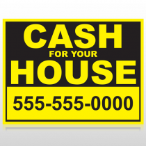 Cash For House 121 Custom Sign