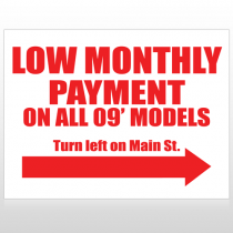 Low Monthly 116 Custom Sign