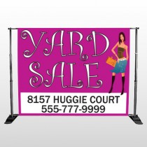 Pink Girl Sale 552 Pocket Banner Stand