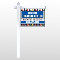 Crayons 184 18"H x 24"W Swing Arm Sign