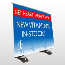 Heart Healthy 140 Exterior Pocket Banner Stand