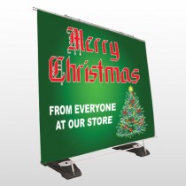 Merry Christmas 29 Exterior Pocket Banner Stand