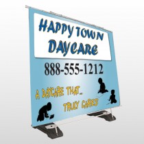 True Happy Care 182 Exterior Pocket Banner Stand