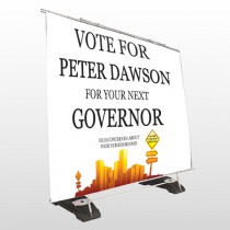 Vote City Sign Governor 267 Exterior Pocket BAnner Stand