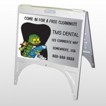 Brushing Germ 502 A Frame Sign