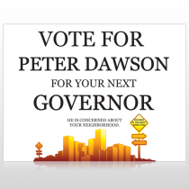 Vote City Sign Governor 267 Custom Sign