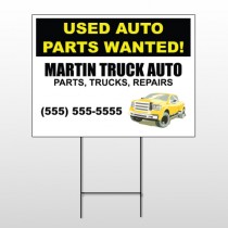 Black & Yellow Truck 326 Wire Frame Sign