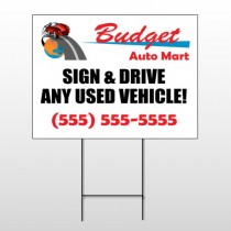 Budget Auto Mart 116 Wire Frame Sign
