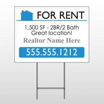 For Rent 127 Wire Frame Sign