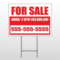 For Sale 109 Wire Frame Sign