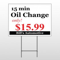 Oil Change 82 Wire Frame Sign