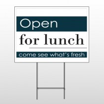 Open For Lunch 83 Wire Frame Sign