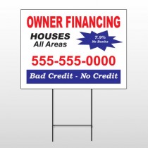 Owner Financing 147 Wire Frame Sign