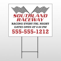 Racetrack 31 Wire Frame Sign