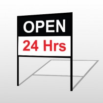 Open 24 Hours 84 H-Frame Sign