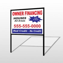 Owner Financing 147 H-Frame Sign