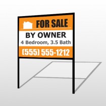 Sale By Owner 27 H-Frame Sign