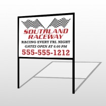 Racetrack 31 H-Frame Sign