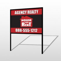 Red House Rent 360 H-Frame Sign