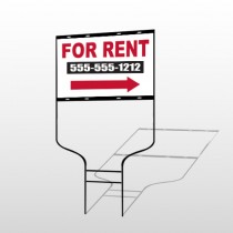 For Rent 46 Round Rod Sign
