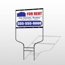 For Rent 122 Round Rod Sign