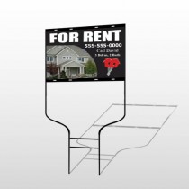 For Rent 124 Round Rod Sign