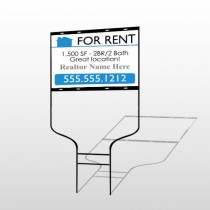 For Rent 127 Round Rod Sign