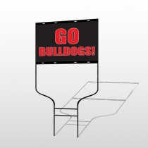 Go Bull Dogs 75 Round Rod Sign
