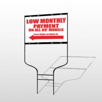 Low Monthly Left 117 Round Rod Sign