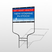 Heart Healthy 140 Round Rod Sign
