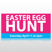 Pink Easter Egg Hunt Banner