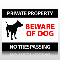 Private Property Beware Of Dog Sign Panel