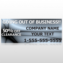 Gray Going Out of Business Sale 12 Custom Banner