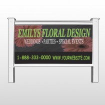 Black And Floral 496 48"H x 96"W Site Sign