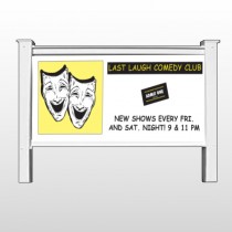 Comedy Mask 516 48"H x 96"W Site Sign