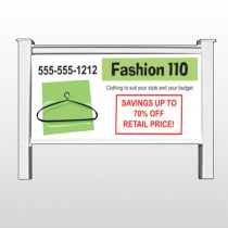 Fashion Hanger 526 48"H x 96"W Site Sign