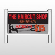 Haircut Scissors 644 48"H x 96"W Site Sign