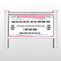 Scroll Pink Heart 397 48"H x 96"W Site Sign