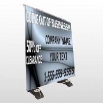Gray Going Out Sale 12 Exterior Pocket Banner Stand
