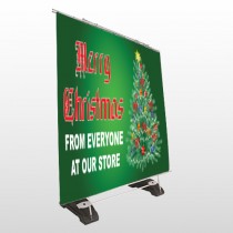 Merry Christmas 29 Exterior Pocket Banner Stand