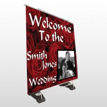 Rose Couple 04 Exterior Pocket Banner Stand