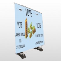 Vote Community 266 Exterior Pocket Banner Stand