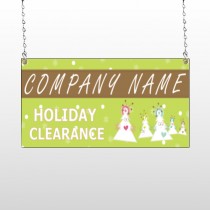 Holiday Clearance 13 Window Hanging Sign