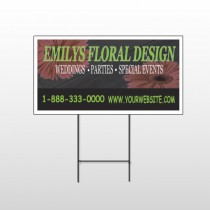 Black And Floral 496 Wire Frame Sign