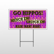 Hippos 45 Wire Frame Sign