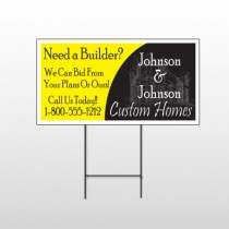 Yellow House Plan 216 Wire Frame Sign