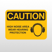 OSHA Caution High Noise Area Wear Hearing Protection